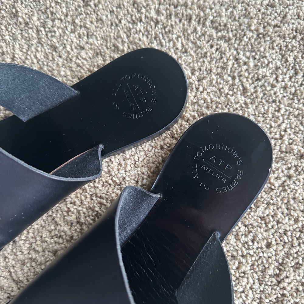 ATP Rosa Sandals Black Leather - Picture 6 of 8